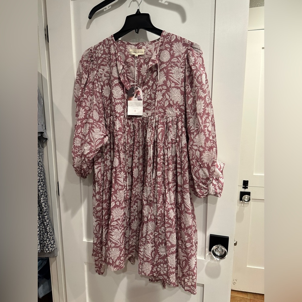 Daughters of India Kyra Mini Dress the color Musk